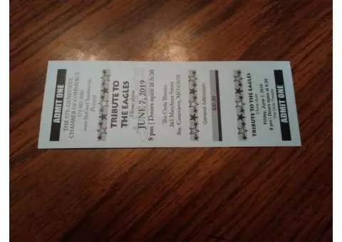Eagles tribute ticket