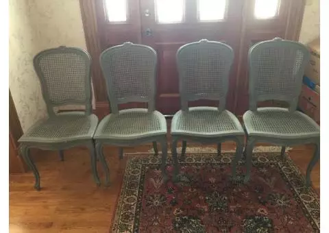 Vintage caned back/seat chairs